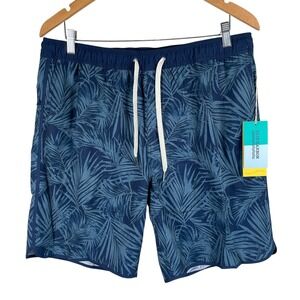 New‎ Fair Harbor Mastos Anchor Swim Shorts Trunks Mens XL Blue Floral Pockets